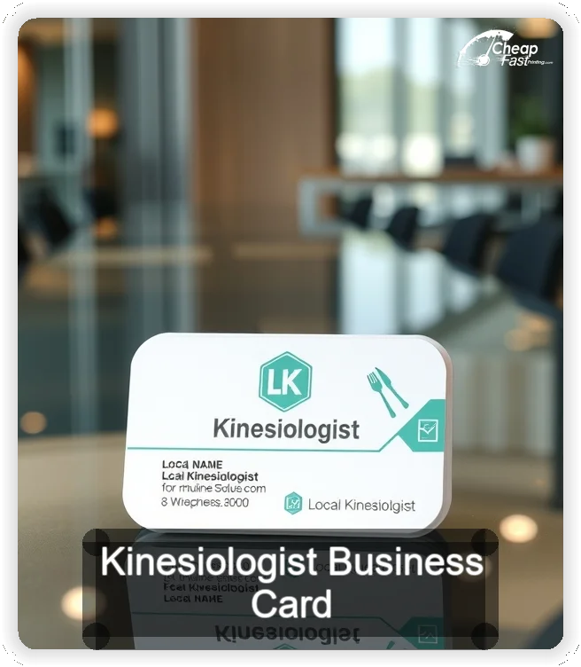 Kinesiologist business card design sample