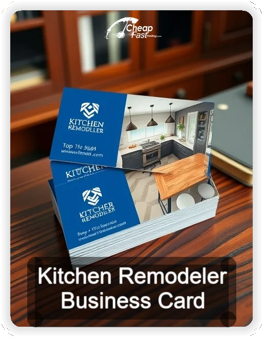 Kitchen Remodeler business card design sample