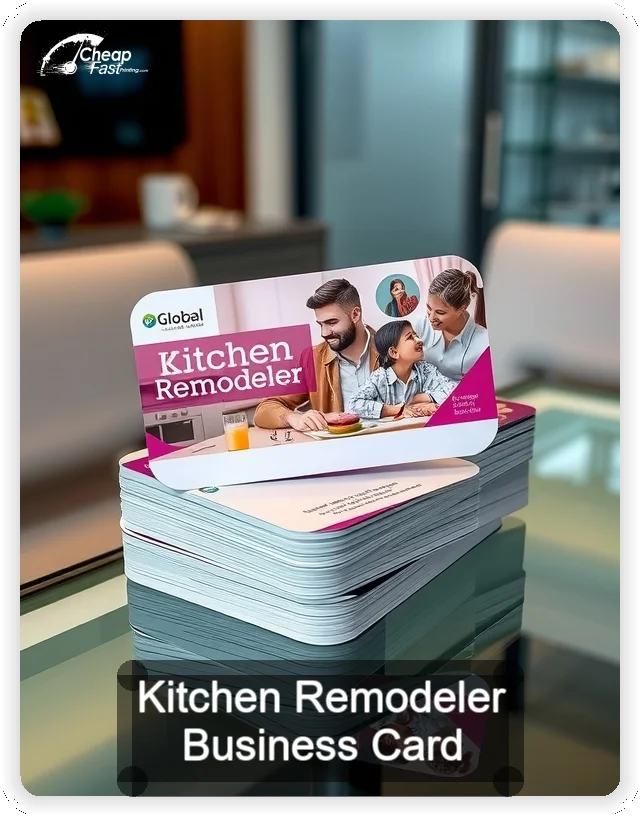 Kitchen Remodeler business card design sample