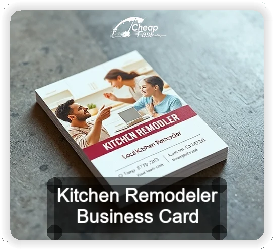 Kitchen Remodeler business card design sample