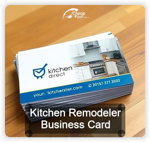Kitchen Remodeler business card design sample