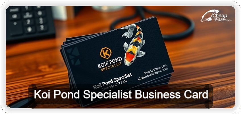 Koi Pond Specialist business card design sample