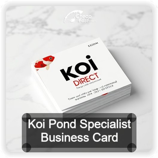 Koi Pond Specialist business card design sample
