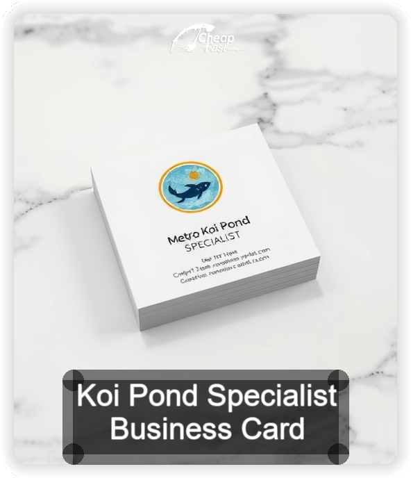 Koi Pond Specialist business card design sample