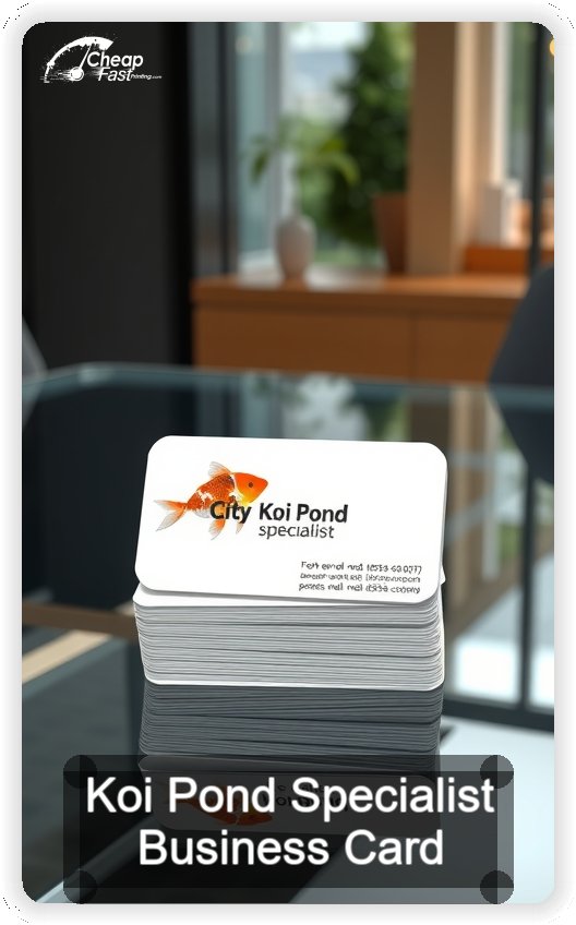 Koi Pond Specialist business card design sample