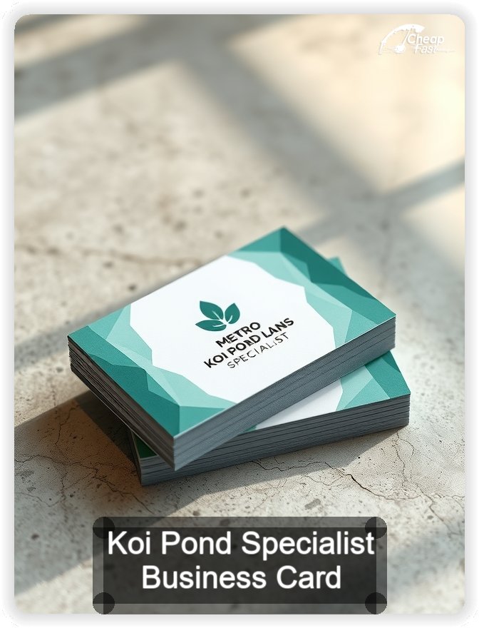 Koi Pond Specialist business card design sample