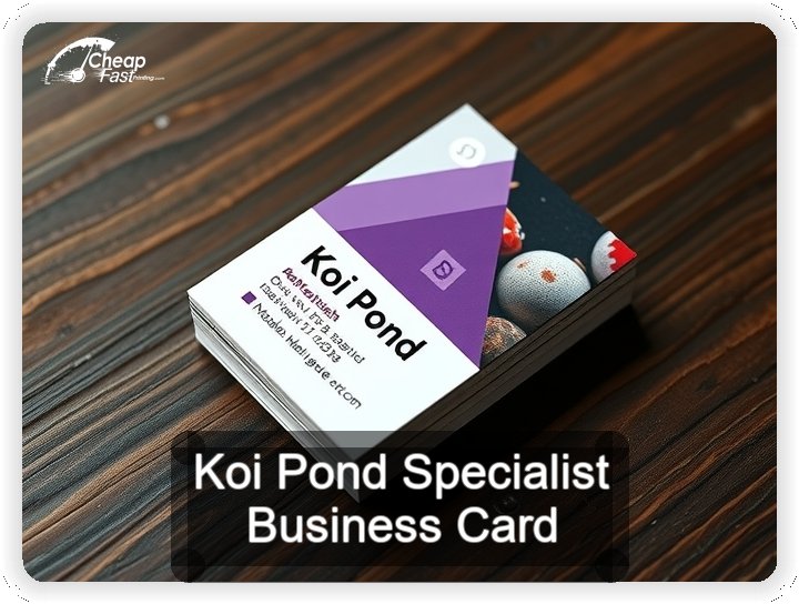 Koi Pond Specialist business card design sample
