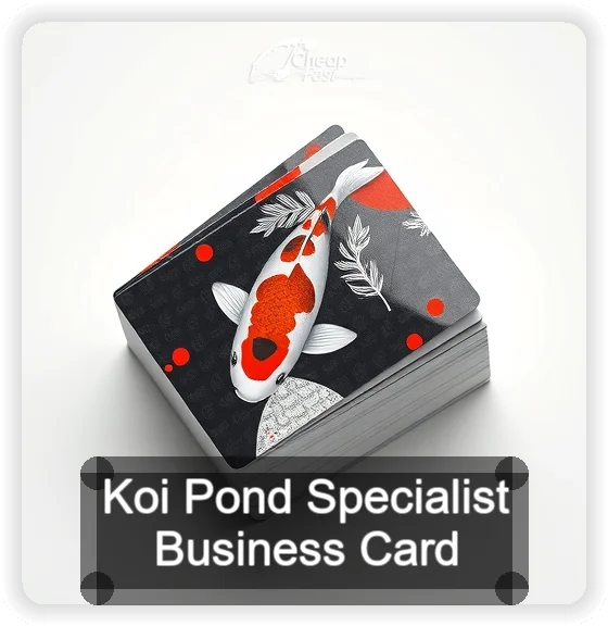 Koi Pond Specialist business card design sample