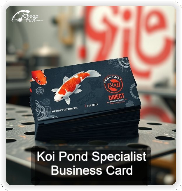 Koi Pond Specialist business card design sample