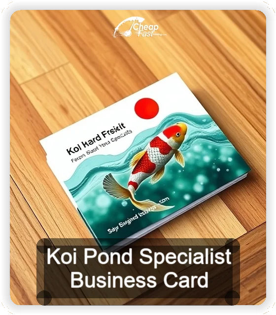 Koi Pond Specialist business card design sample