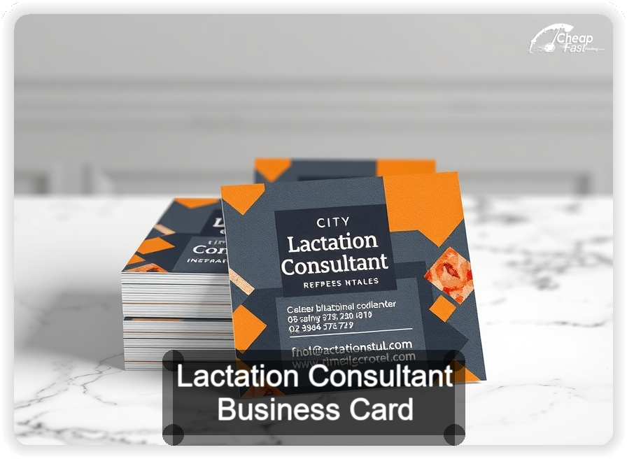 Lactation Consultant business card design sample