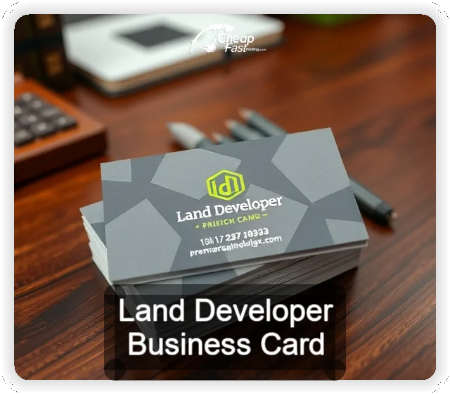 Land Developer business card design sample