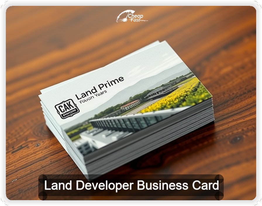 Land Developer business card design sample