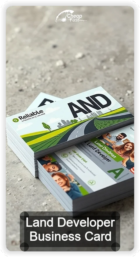 Land Developer business card design sample