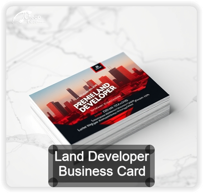Land Developer business card design sample