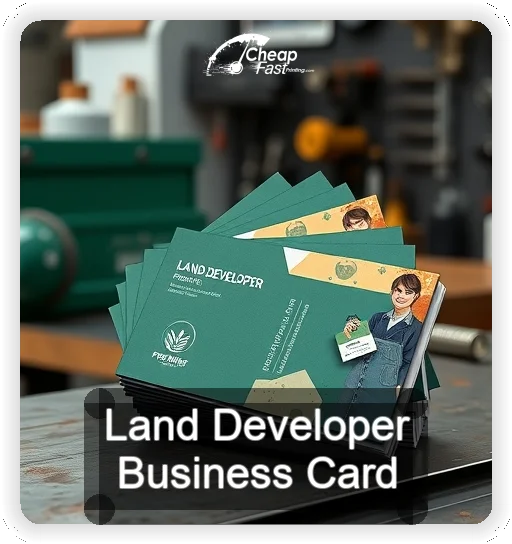 Land Developer business card design sample