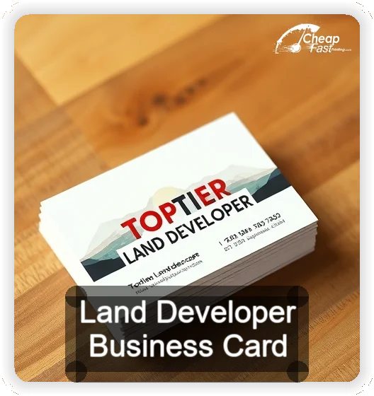 Land Developer business card design sample