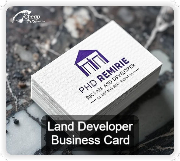 Land Developer business card design sample