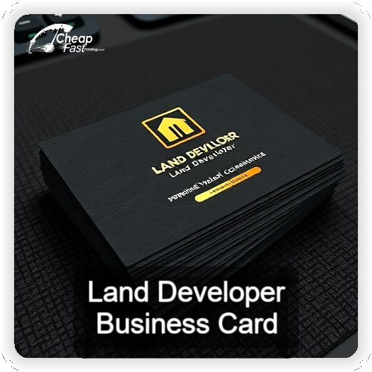 Land Developer business card design sample