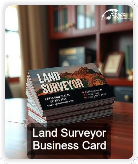 Land Surveyor business card design sample