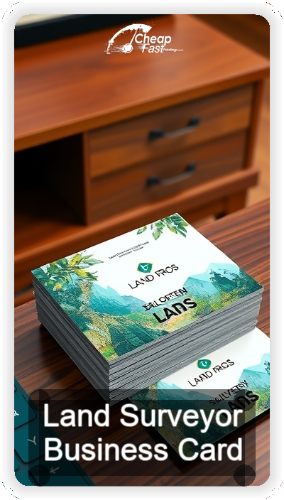 Land Surveyor business card design sample