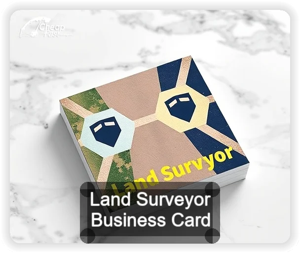 Land Surveyor business card design sample