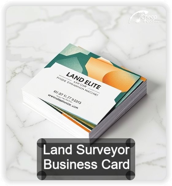 Land Surveyor business card design sample