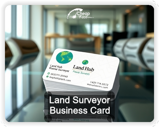 Land Surveyor business card design sample