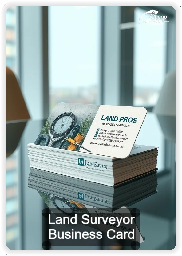 Land Surveyor business card design sample