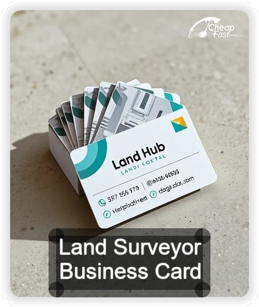 Land Surveyor business card design sample