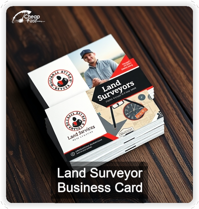 Land Surveyor business card design sample