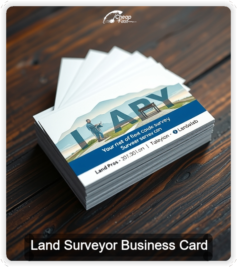 Land Surveyor business card design sample