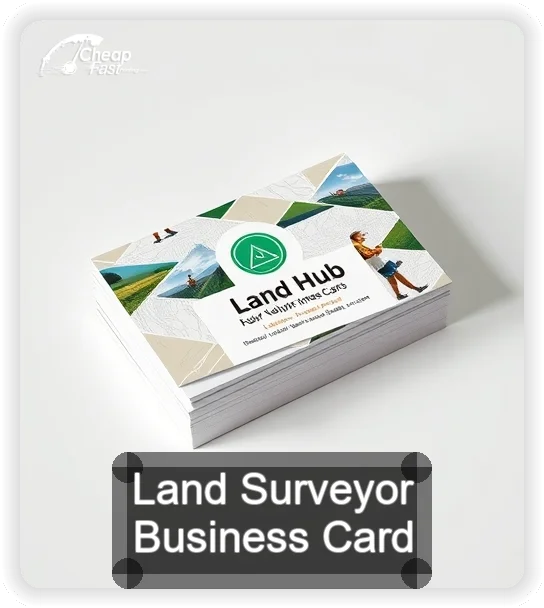 Land Surveyor business card design sample