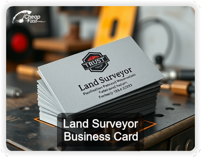 Land Surveyor business card design sample