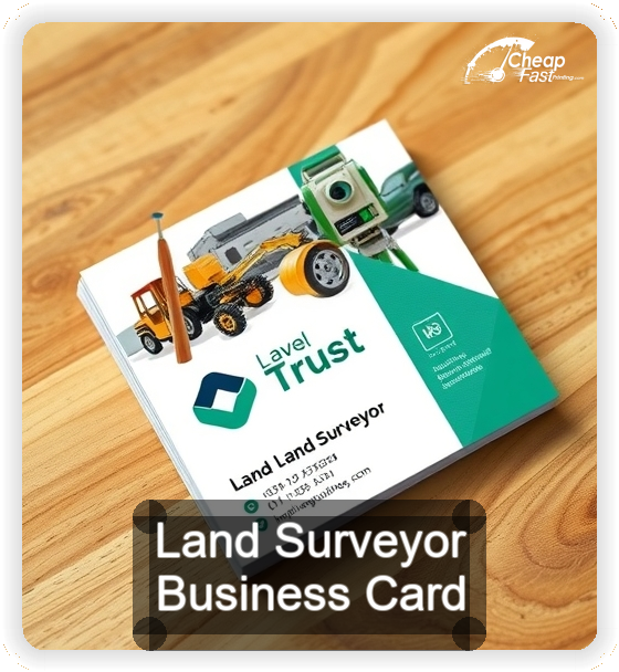 Land Surveyor business card design sample