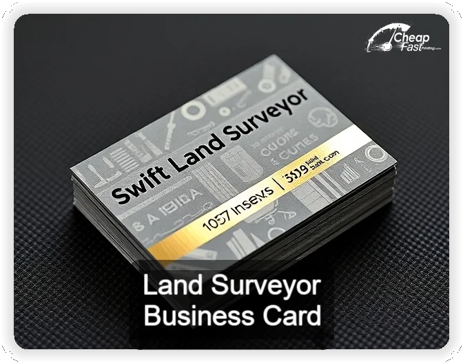 Land Surveyor business card design sample