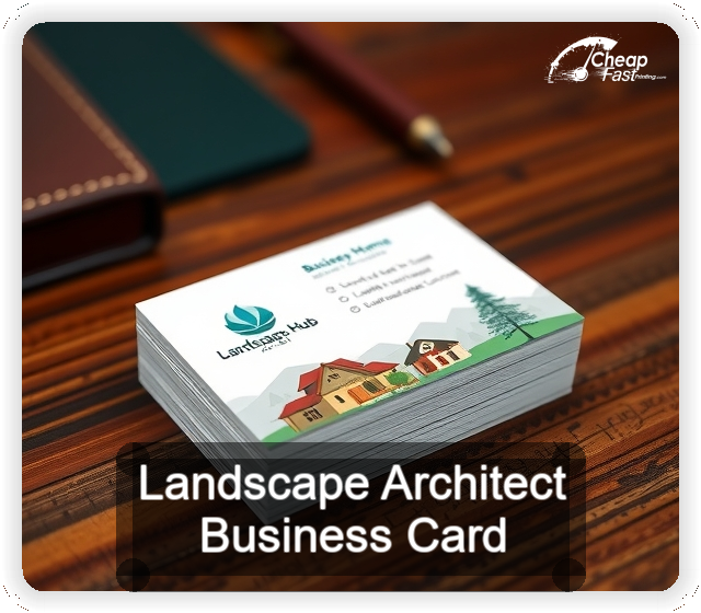 Landscape Architect business card design sample