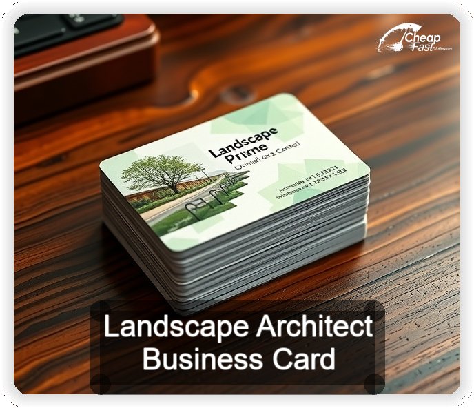 Landscape Architect business card design sample