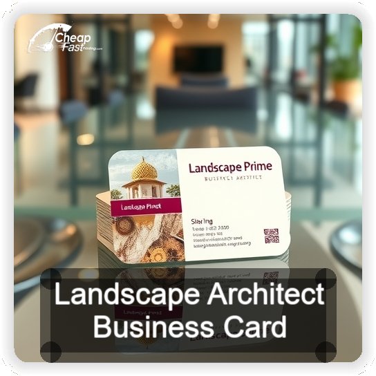 Landscape Architect business card design sample