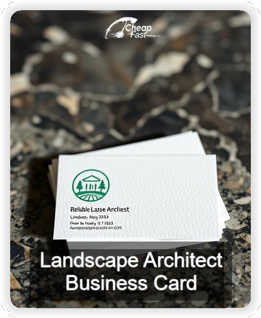 Landscape Architect business card design sample