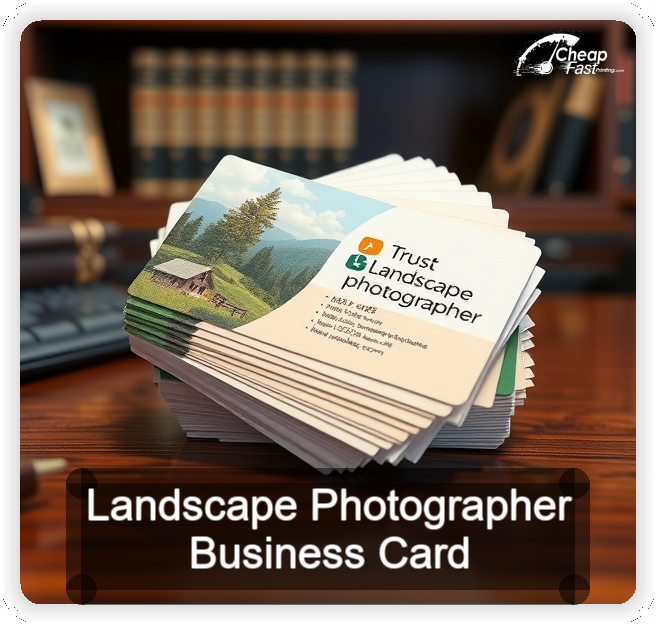 Landscape Photographer business card design sample