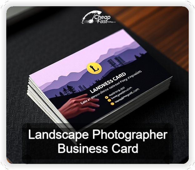Landscape Photographer business card design sample