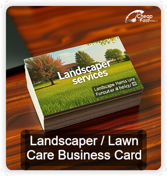 Landscaper Lawn Care business card design sample
