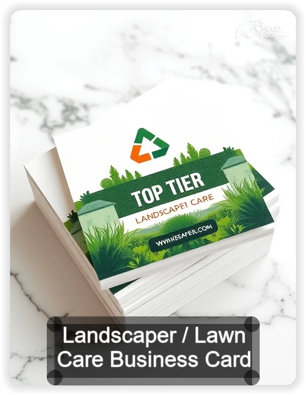 Landscaper Lawn Care business card design sample