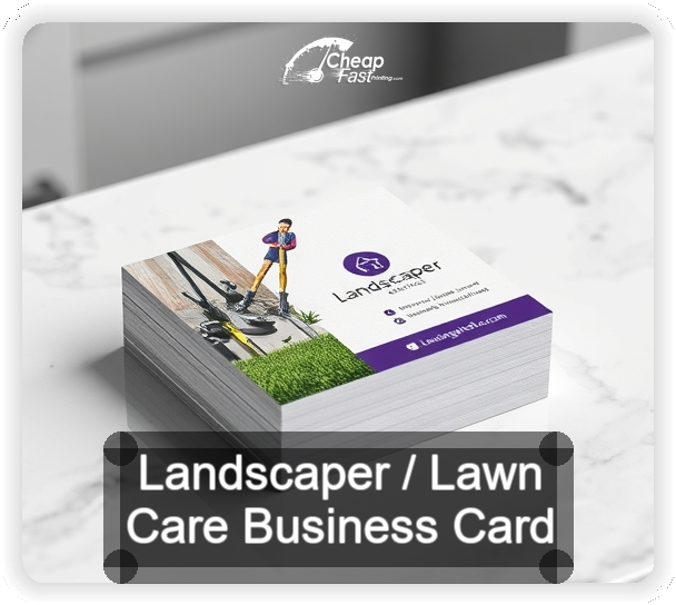 Landscaper Lawn Care business card design sample