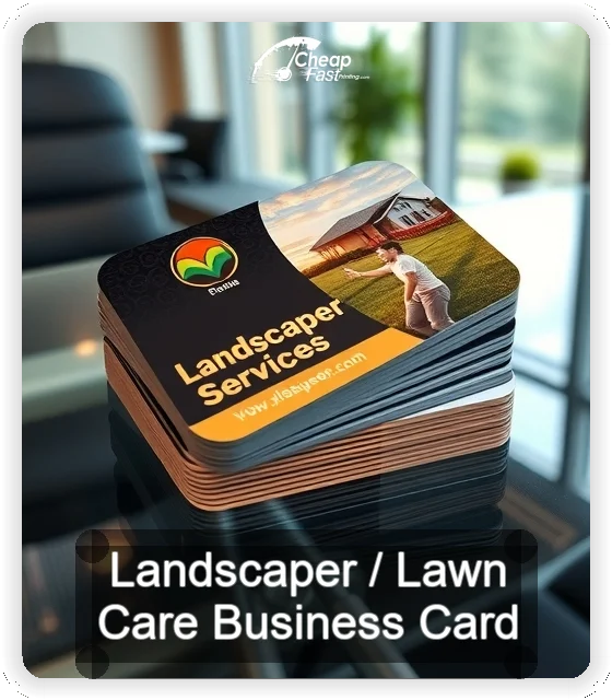 Landscaper Lawn Care business card design sample