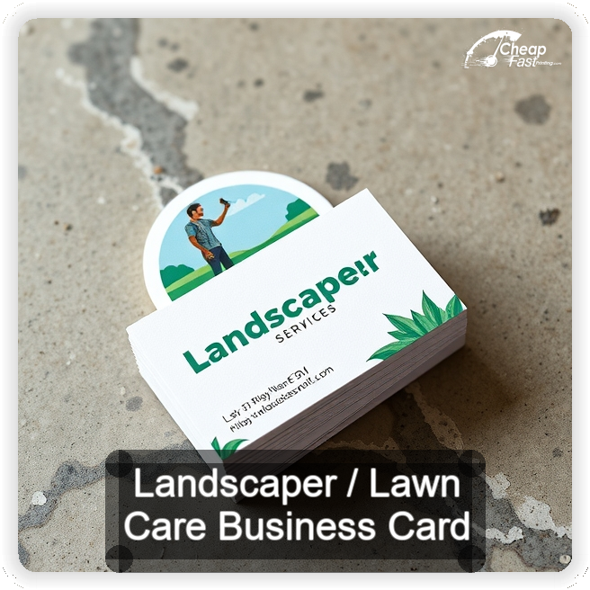 Landscaper Lawn Care business card design sample