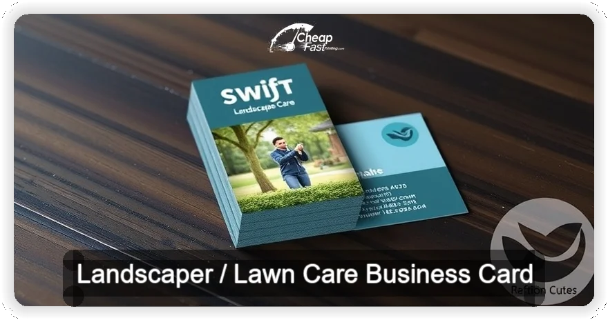 Landscaper Lawn Care business card design sample