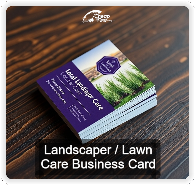 Landscaper Lawn Care business card design sample