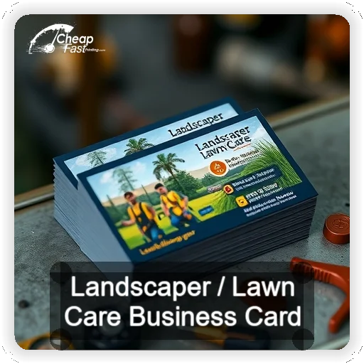 Landscaper Lawn Care business card design sample